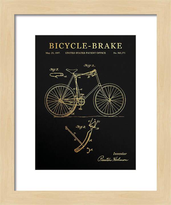 Bicycle Brake Gold Patent Us583371a
