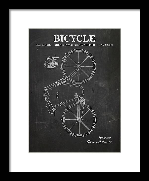 Bicycle Chalkboard Patent Us452649a