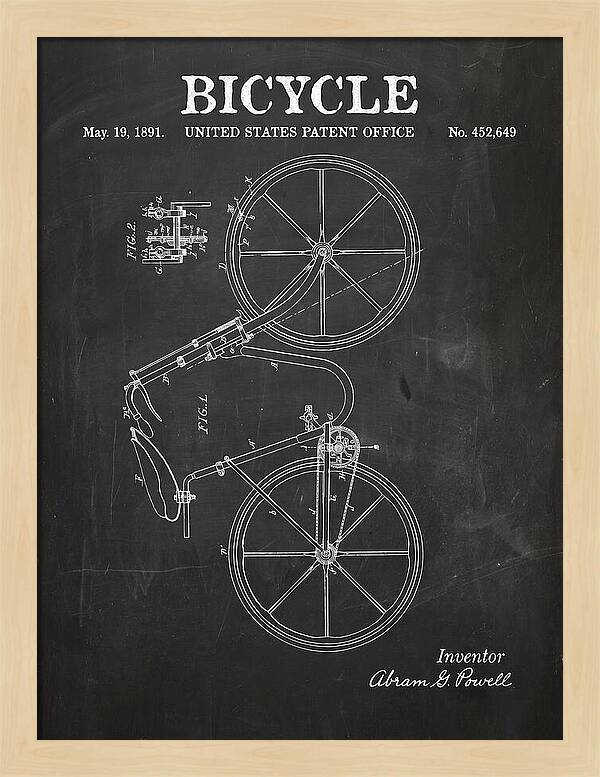 Bicycle Chalkboard Patent Us452649a