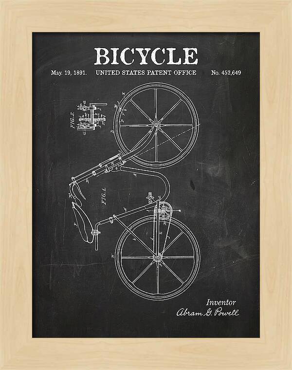 Bicycle Chalkboard Patent Us452649a