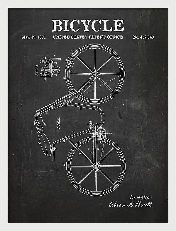 Bicycle Chalkboard Patent Us452649a