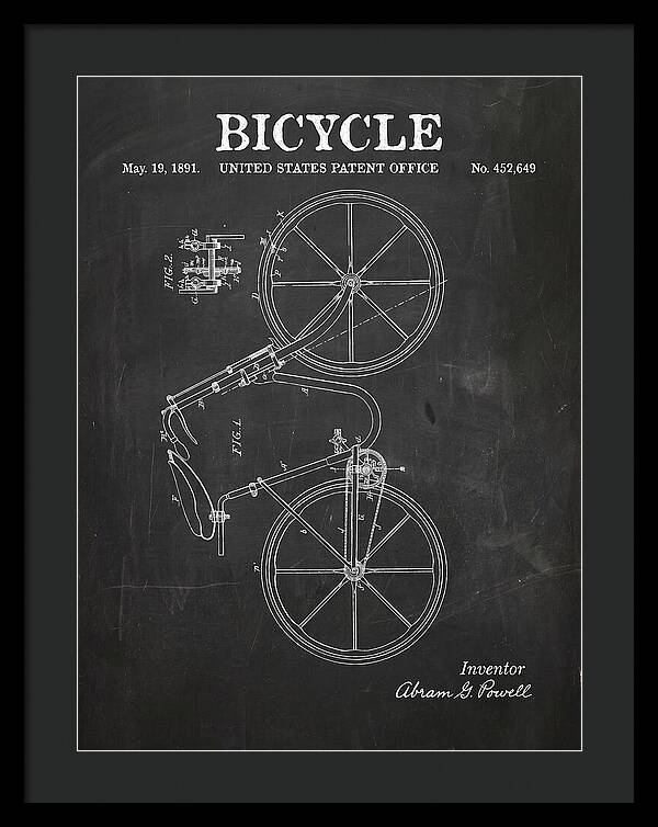 Bicycle Chalkboard Patent Us452649a