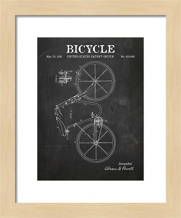 Bicycle Chalkboard Patent Us452649a