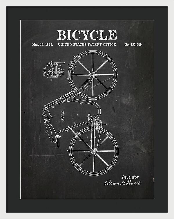 Bicycle Chalkboard Patent Us452649a