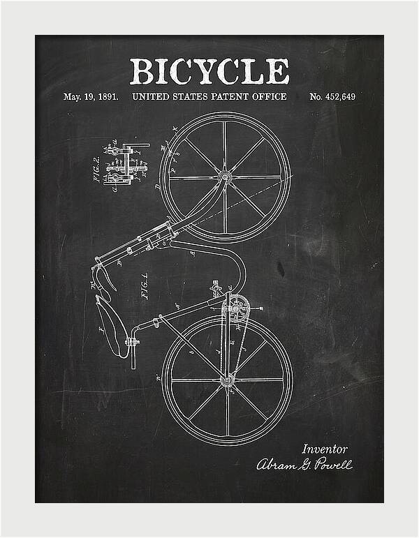Bicycle Chalkboard Patent Us452649a