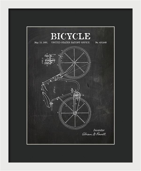 Bicycle Chalkboard Patent Us452649a