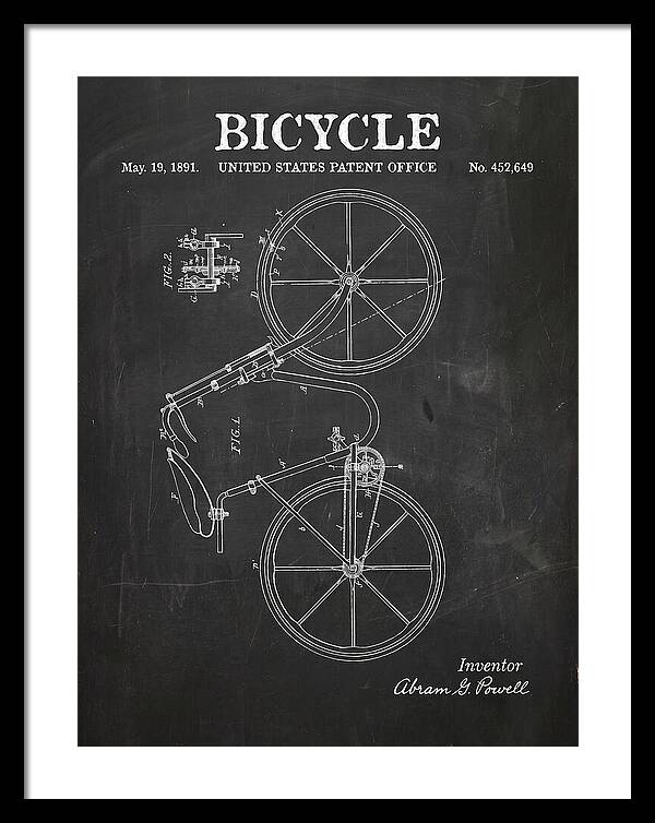 Bicycle Chalkboard Patent Us452649a