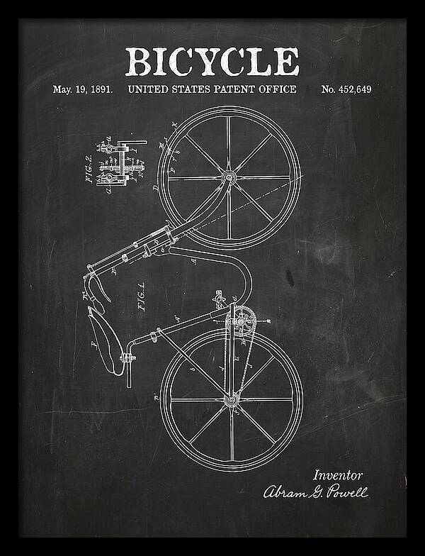 Bicycle Chalkboard Patent Us452649a