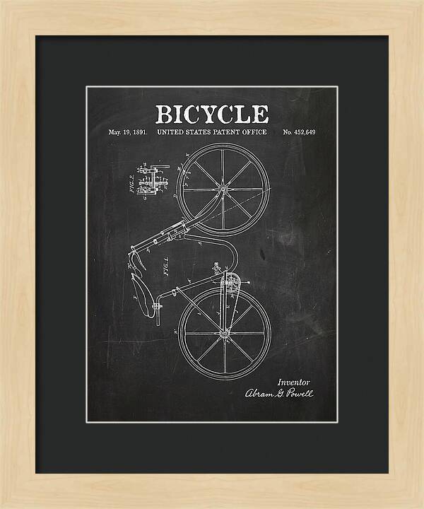 Bicycle Chalkboard Patent Us452649a