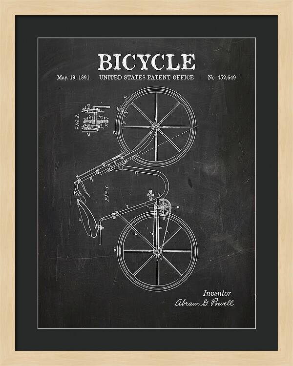 Bicycle Chalkboard Patent Us452649a