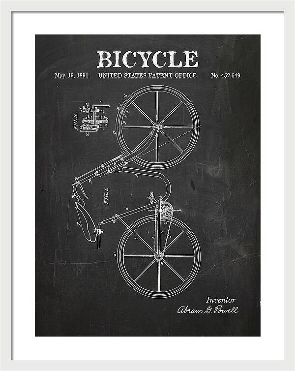 Bicycle Chalkboard Patent Us452649a