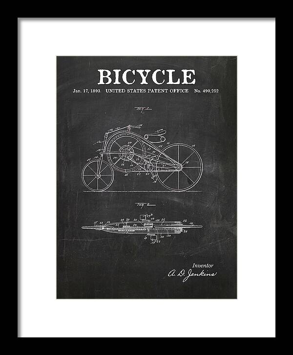 Bicycle Chalkboard Patent Us490252a