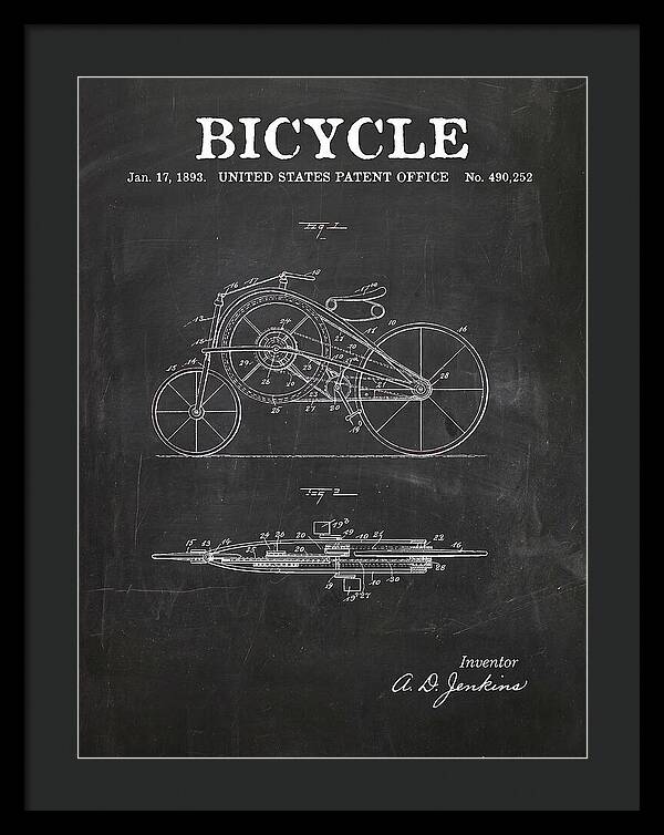 Bicycle Chalkboard Patent Us490252a