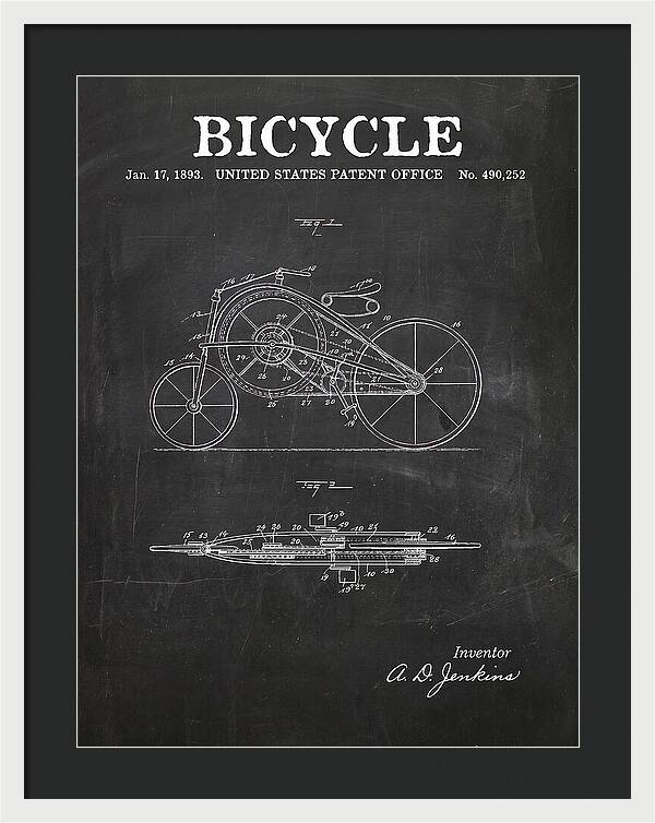 Bicycle Chalkboard Patent Us490252a