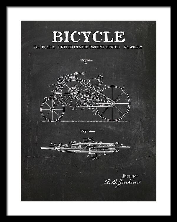 Bicycle Chalkboard Patent Us490252a