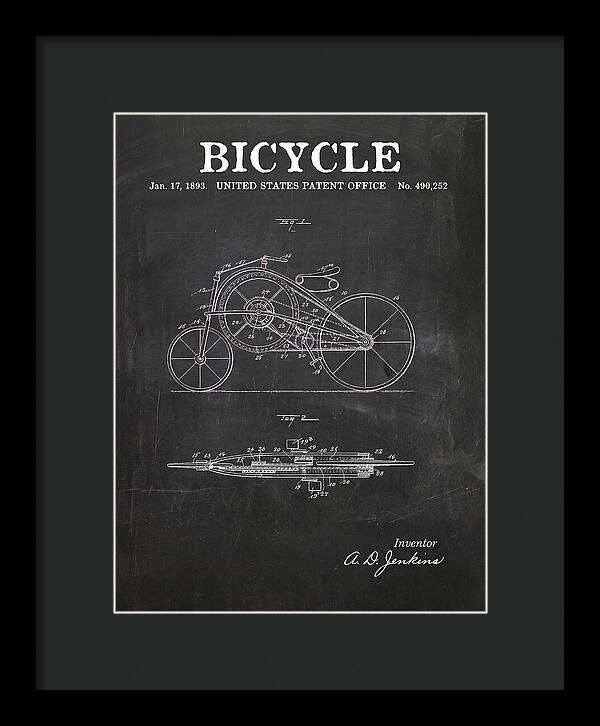 Bicycle Chalkboard Patent Us490252a