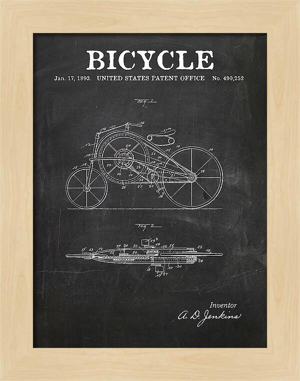 Bicycle Chalkboard Patent Us490252a