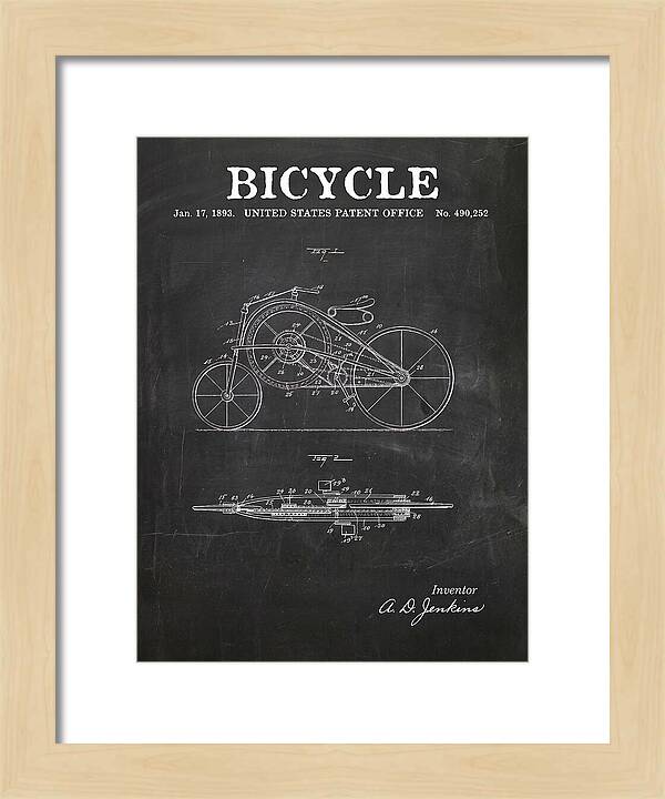 Bicycle Chalkboard Patent Us490252a