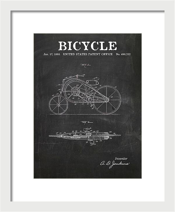 Bicycle Chalkboard Patent Us490252a