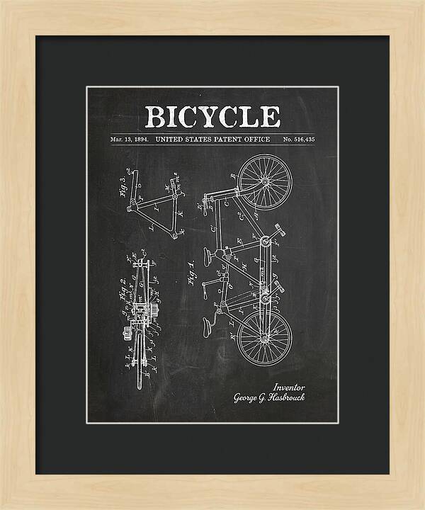 Bicycle Chalkboard Patent Us516435a
