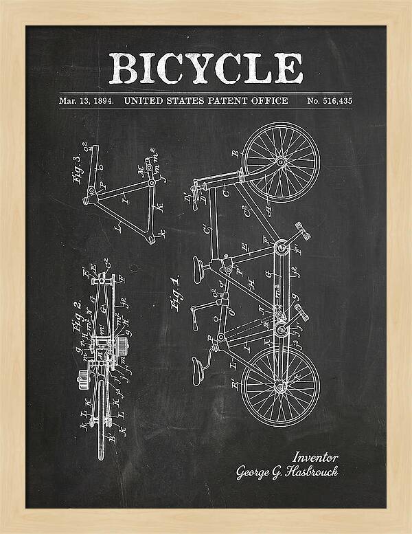 Bicycle Chalkboard Patent Us516435a