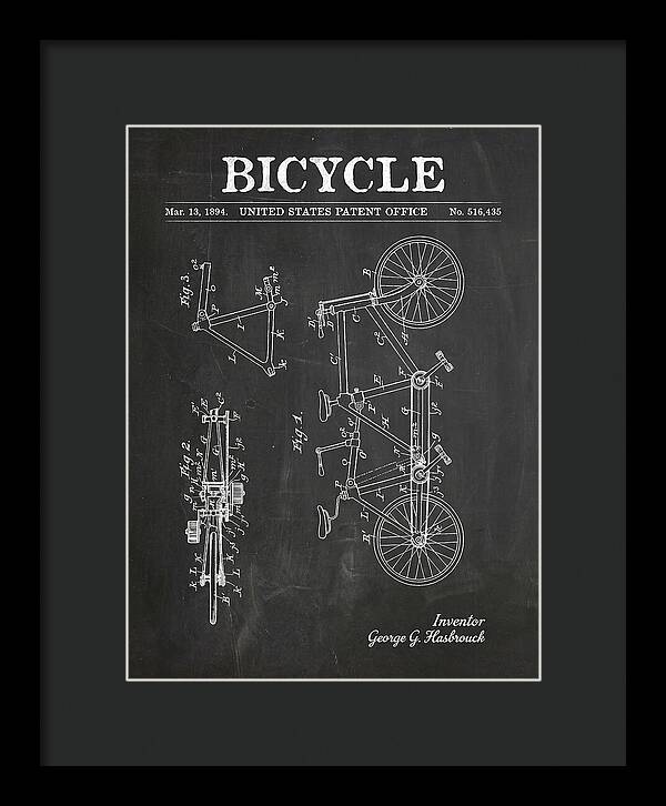 Bicycle Chalkboard Patent Us516435a