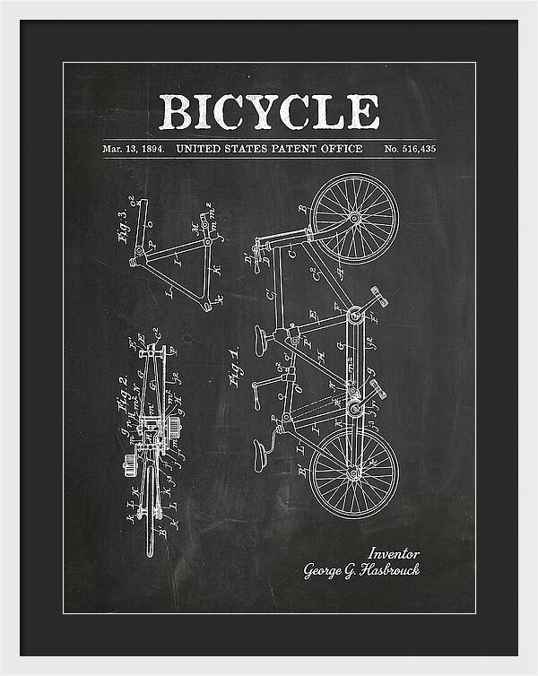 Bicycle Chalkboard Patent Us516435a