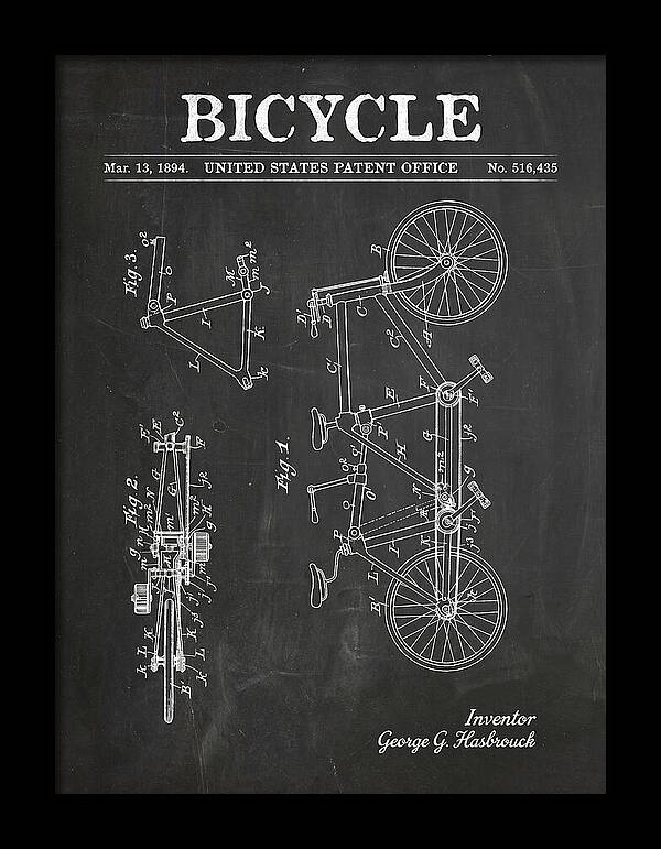 Bicycle Chalkboard Patent Us516435a