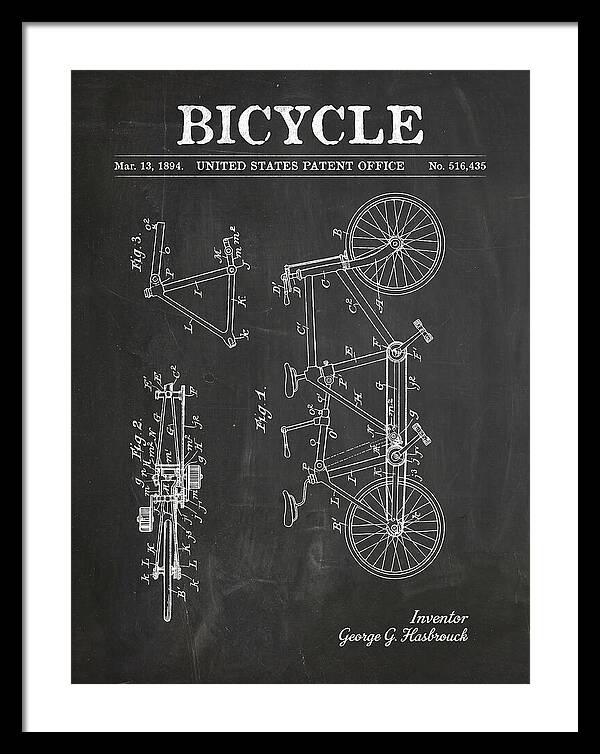 Bicycle Chalkboard Patent Us516435a