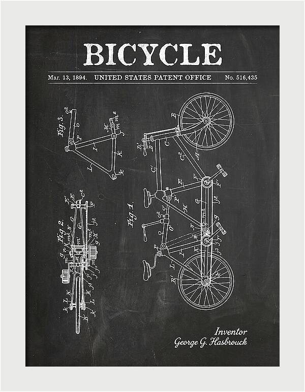 Bicycle Chalkboard Patent Us516435a