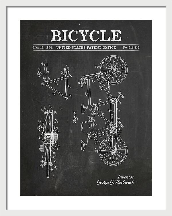 Bicycle Chalkboard Patent Us516435a