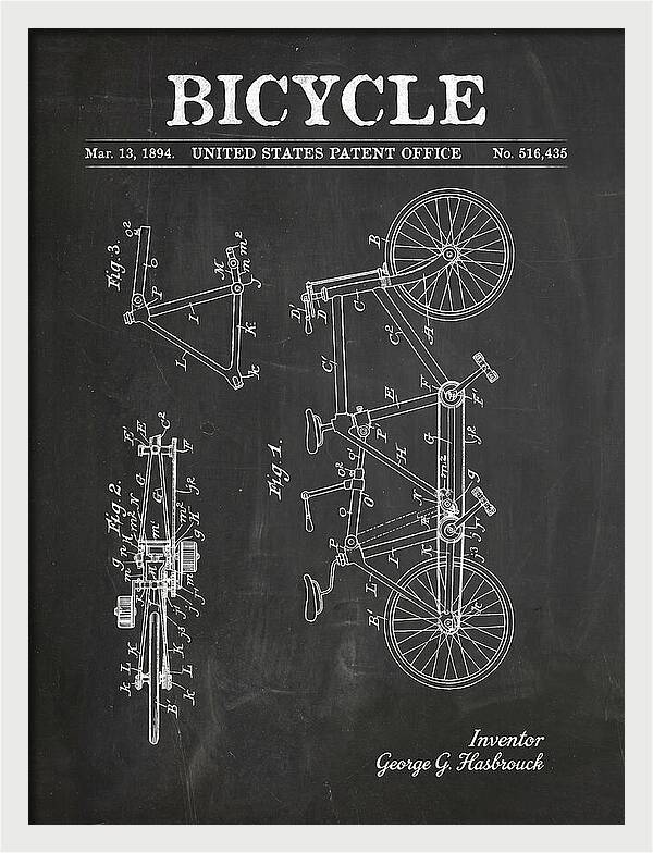 Bicycle Chalkboard Patent Us516435a