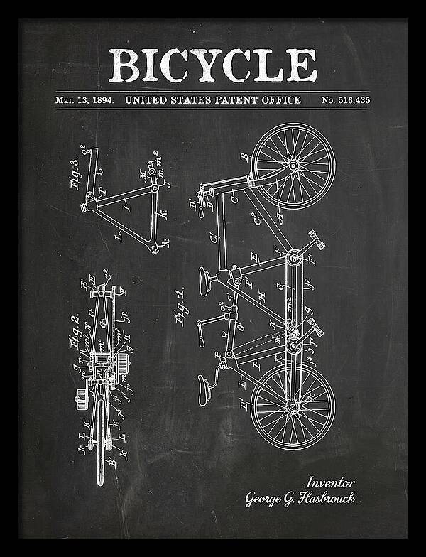 Bicycle Chalkboard Patent Us516435a
