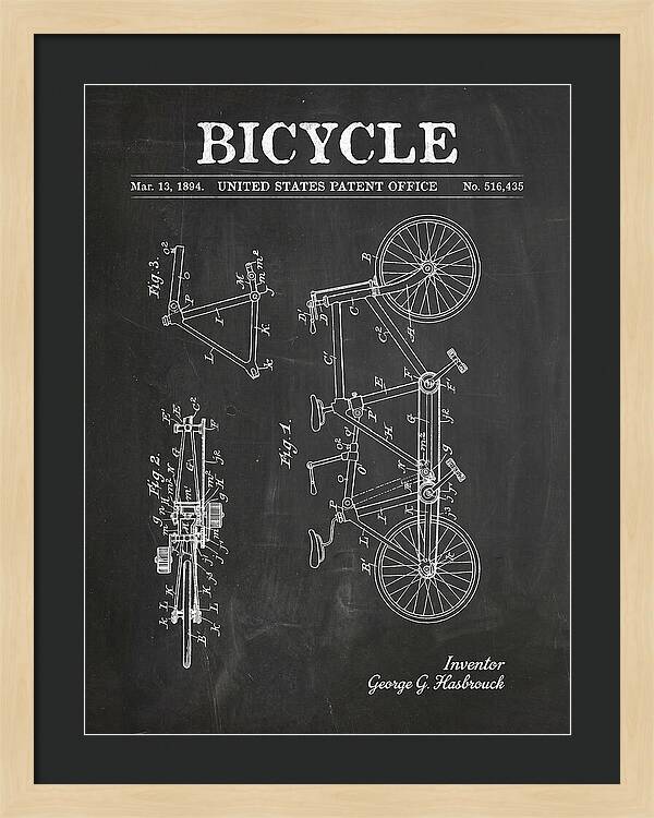 Bicycle Chalkboard Patent Us516435a
