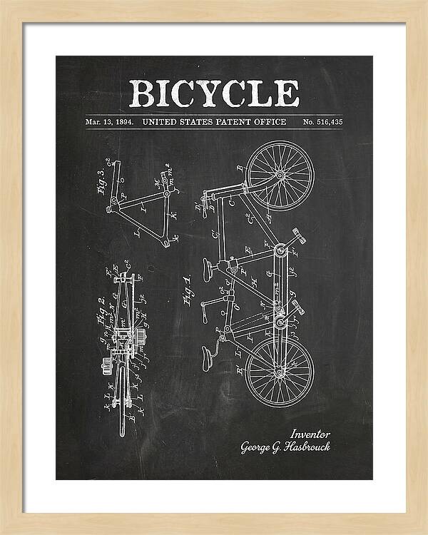 Bicycle Chalkboard Patent Us516435a