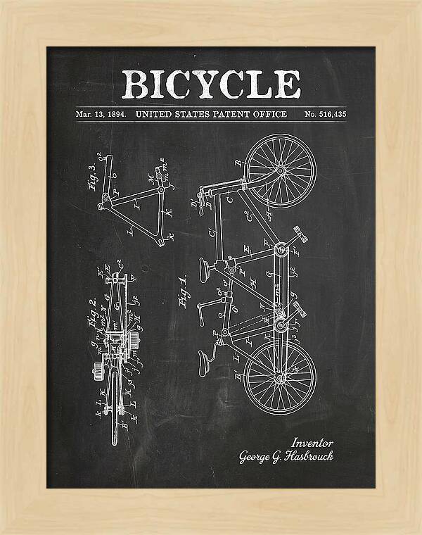 Bicycle Chalkboard Patent Us516435a