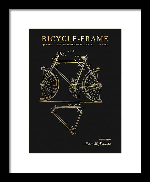 Bicycle Frame Gold Patent Us634823a