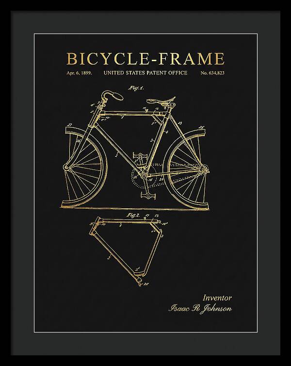 Bicycle Frame Gold Patent Us634823a