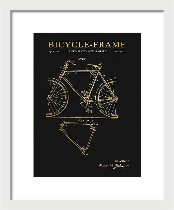 Bicycle Frame Gold Patent Us634823a