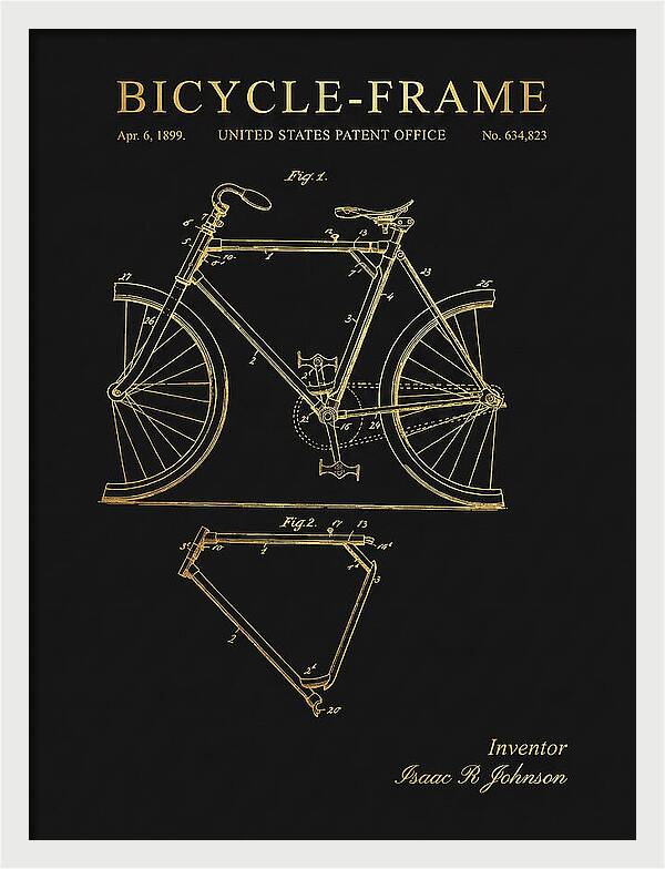 Bicycle Frame Gold Patent Us634823a