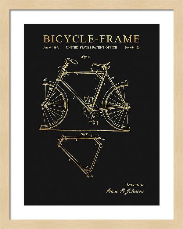 Bicycle Frame Gold Patent Us634823a