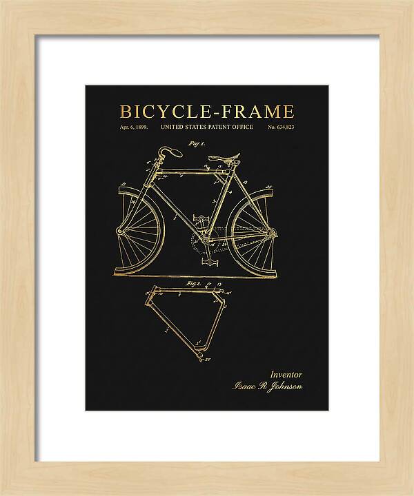 Bicycle Frame Gold Patent Us634823a