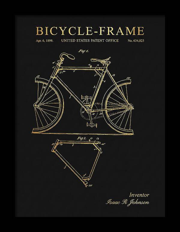 Bicycle Frame Gold Patent Us634823a