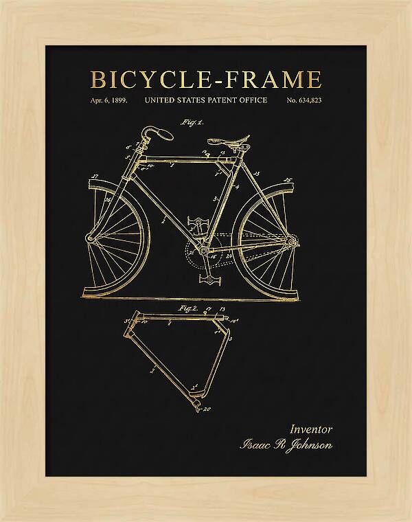 Bicycle Frame Gold Patent Us634823a