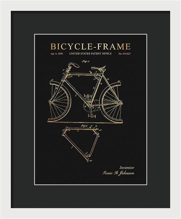 Bicycle Frame Gold Patent Us634823a