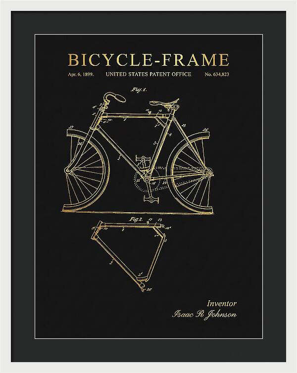 Bicycle Frame Gold Patent Us634823a