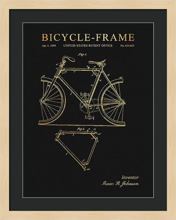 Bicycle Frame Gold Patent Us634823a