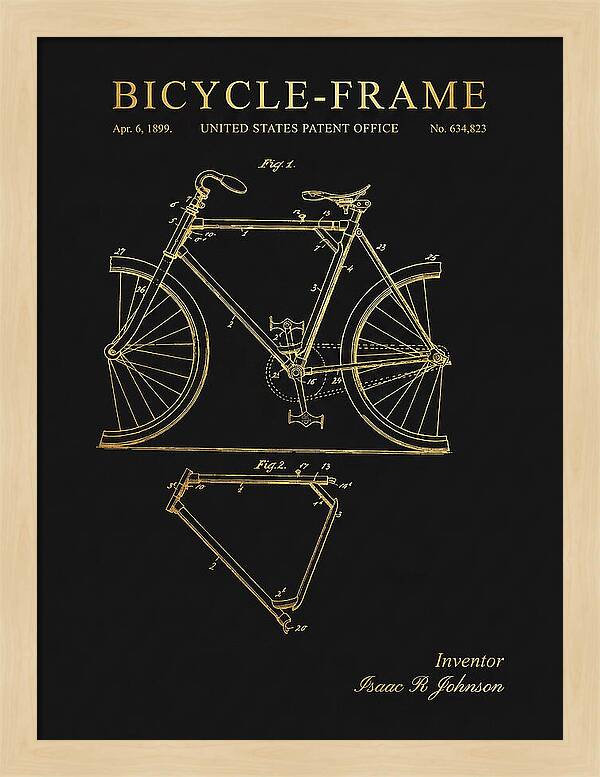 Bicycle Frame Gold Patent Us634823a