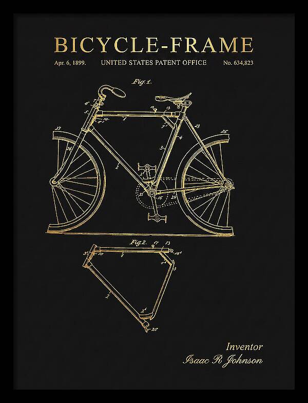 Bicycle Frame Gold Patent Us634823a