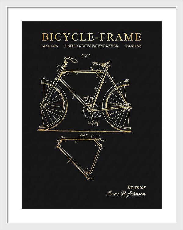 Bicycle Frame Gold Patent Us634823a